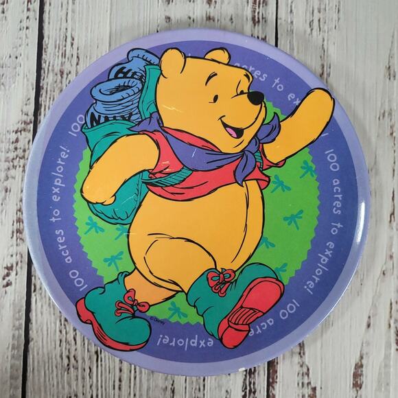 Zak Designs Children’s Plastic Plate Winnie The Pooh 100 Acres To Explore 8” - Picture 1 of 6